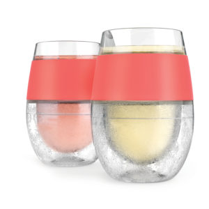 Wine FREEZE™ Cooling Cups in Coral Color (set of 2) by HOST®