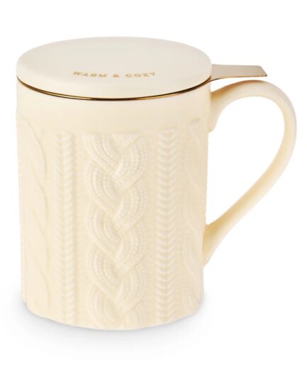 Annette Knit Ceramic Tea Infuser Mug