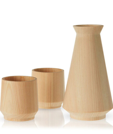 Viski 3-Piece Hinoki Cypress Sake Set